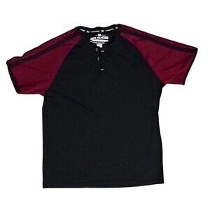 Nick Danger Mens Medium Black Cotton Spandex V-Neck T-Shirt Short Sleeve Stretch